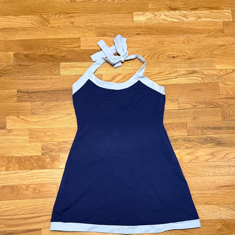Forever 21 Navy Dress with Light Blue Trim